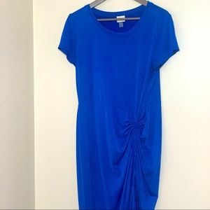 Blue Maxi Dress w/Drawstring